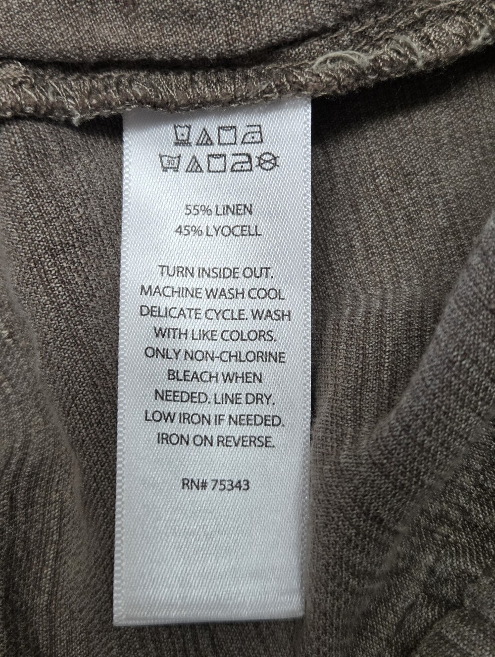 C&C California Lught Brown Linen Straight Leg Drawstring Pants Size XL - Picture 6 of 6